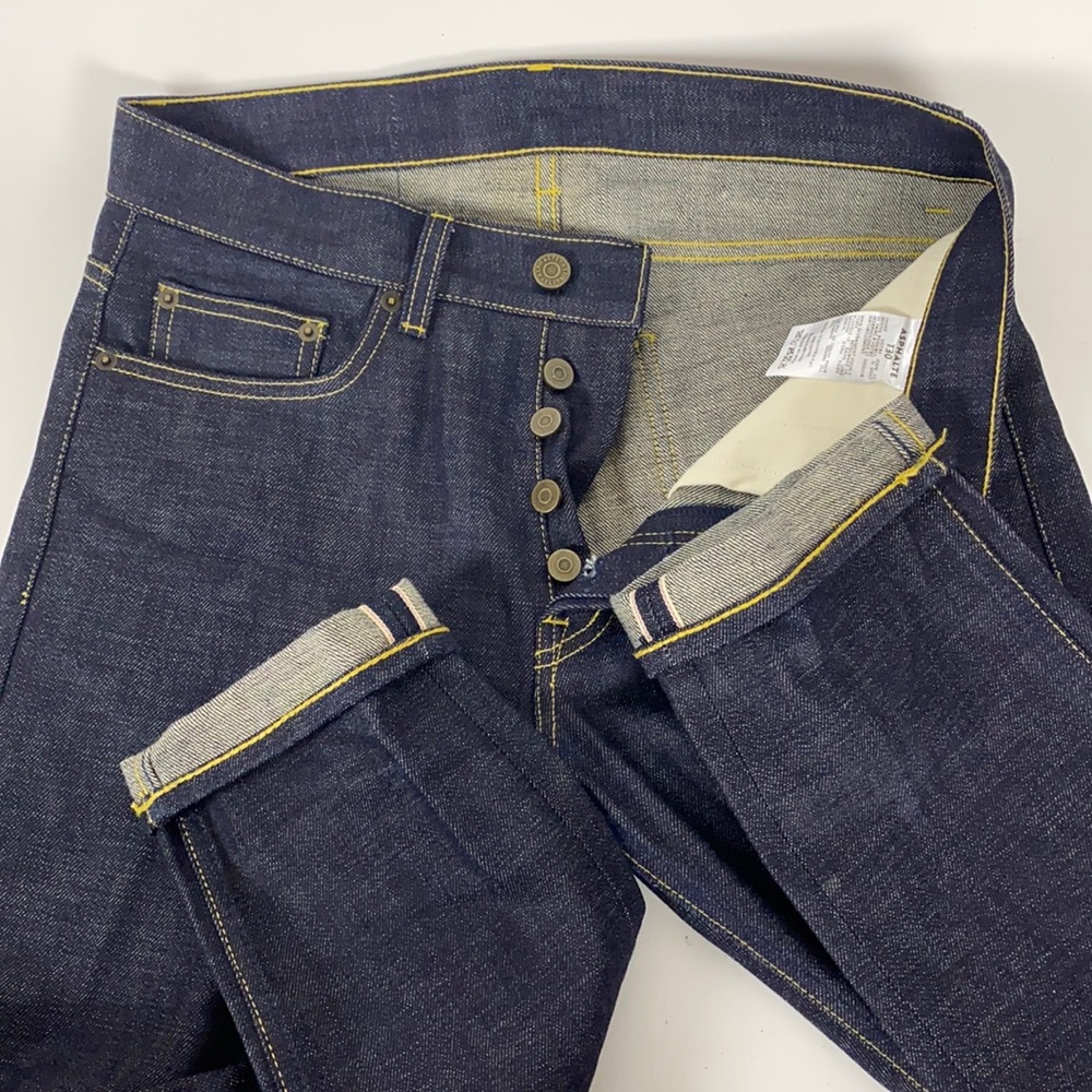 Asphalte men’s raw Selvedge denim jeans size 30